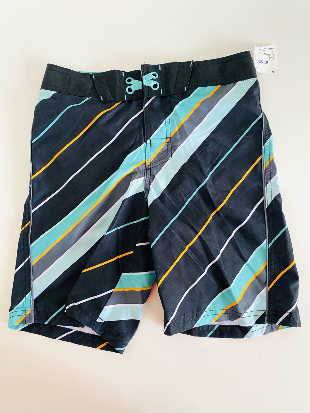 Art Class Multi-Color Striped Swim Trunk Suit Shorts Boy's Sz 10 New Pool Beach